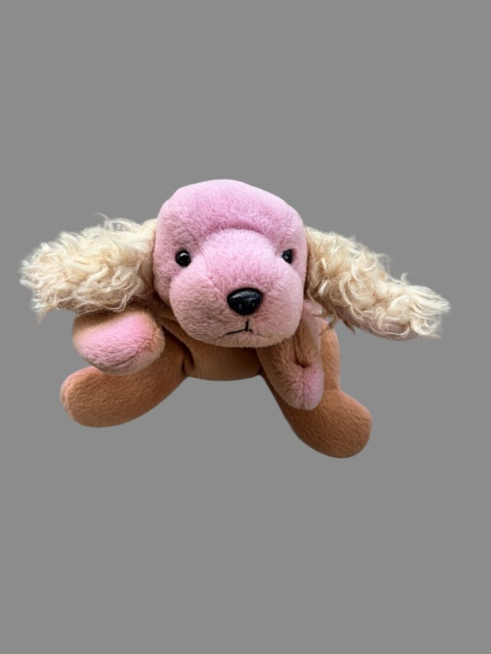 Ty Beanie Baby Spunky Cocker Spaniel Retired 1997 Plush Dog Pink/Tan Variant - Picture 2 of 8
